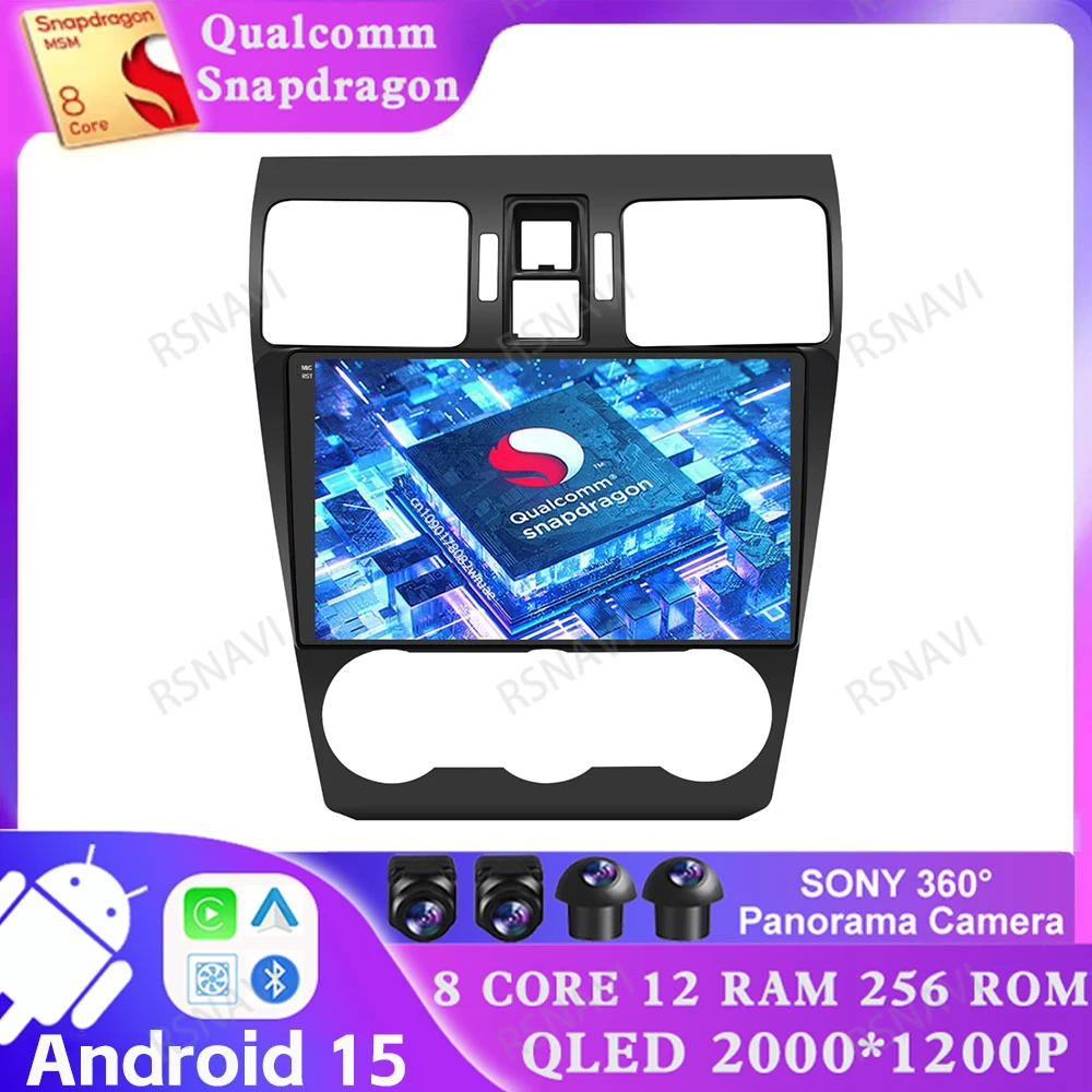 

Android 15 for Subaru Forester 4 SJ XV WRX 2012- 2015 2018 DVD BT Viedo Player Navigation Multimedia GPS DSP Autoradio 5G WIFI