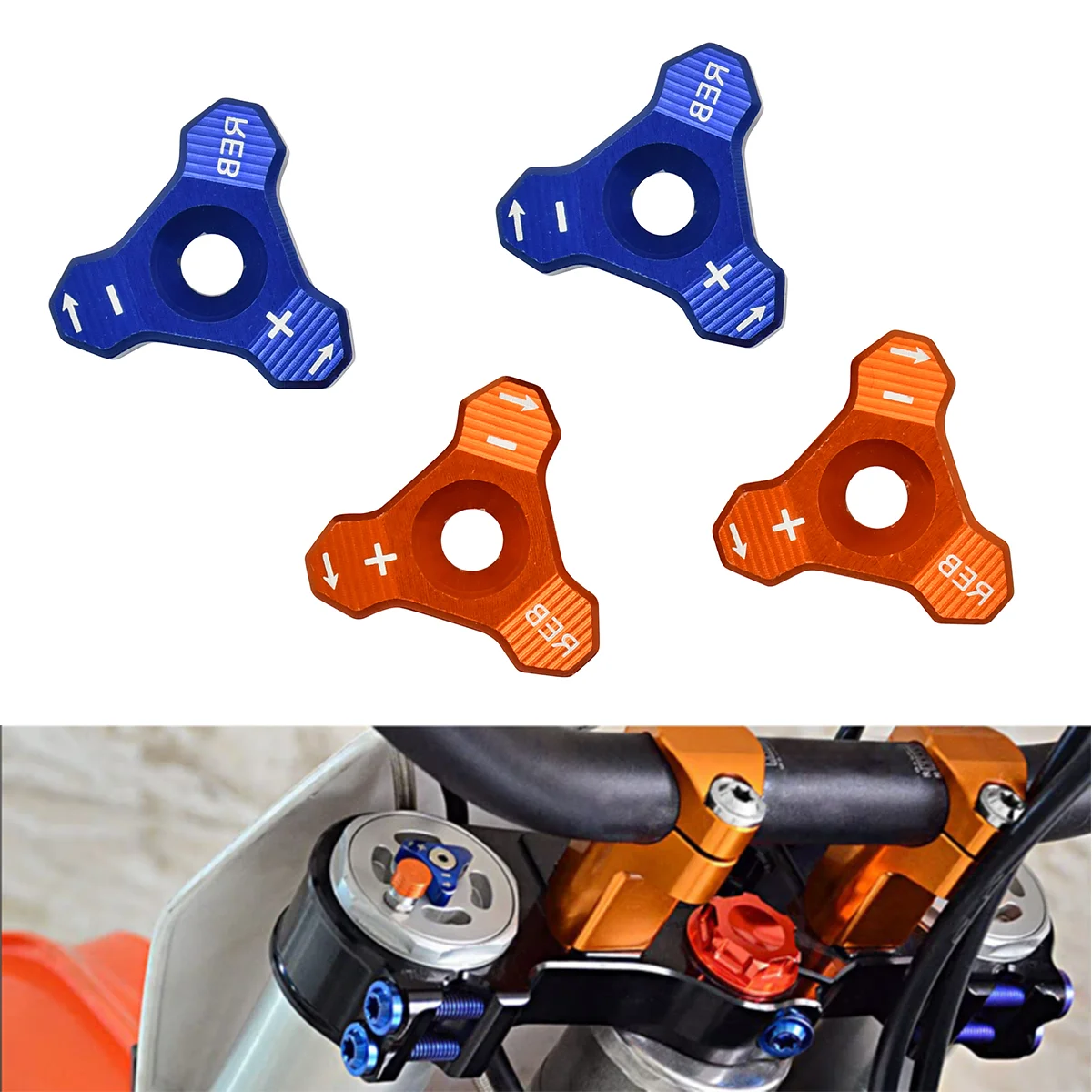 Motocross CNC 48mm Front Shock Absorber Fork Knob Adjuster Bolt For Husqvarna TC TE FC FE EXC SX XC 125 150 250 300 350 450 501