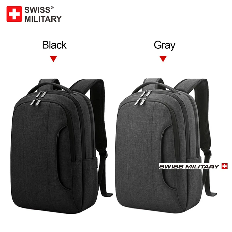 SWISS 15 inches Laptop Backpack Waterproof USB Charge Port School Mochilas Multifunctional Rucksack  Mochila Hiking Travel Bag