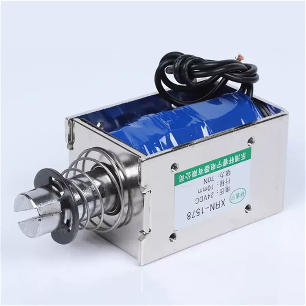 DC Frame Solenoid Electromagnet XRN-1578 XRN-1578T 12V-220V 70N 10mm Stroke - Industrial Strength Electromagnetic Actuator