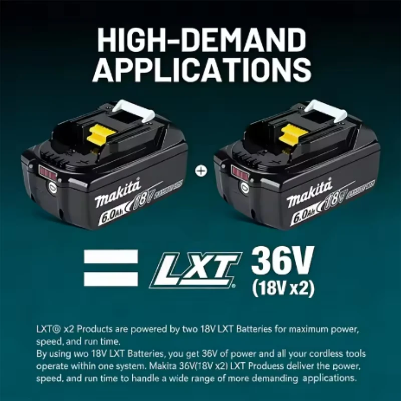 

Makita 18V Li-ion Battery BL1860 Safe BMS Long Life Replacement Pack Fit Cordless Drill Grinder Wrench Electric Power Tool Acces