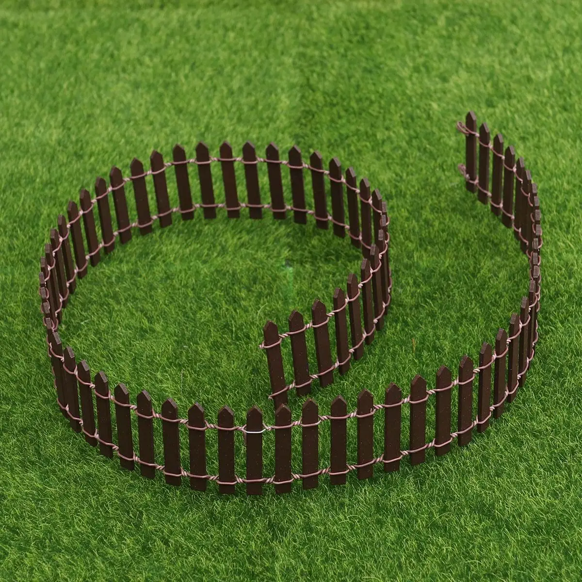 Mini clôture pour jardin féerique, décoration de micro-pots de plantes, artisanat de paysagisme DIY en bois naturel, clôture miniature pour maison en ton café