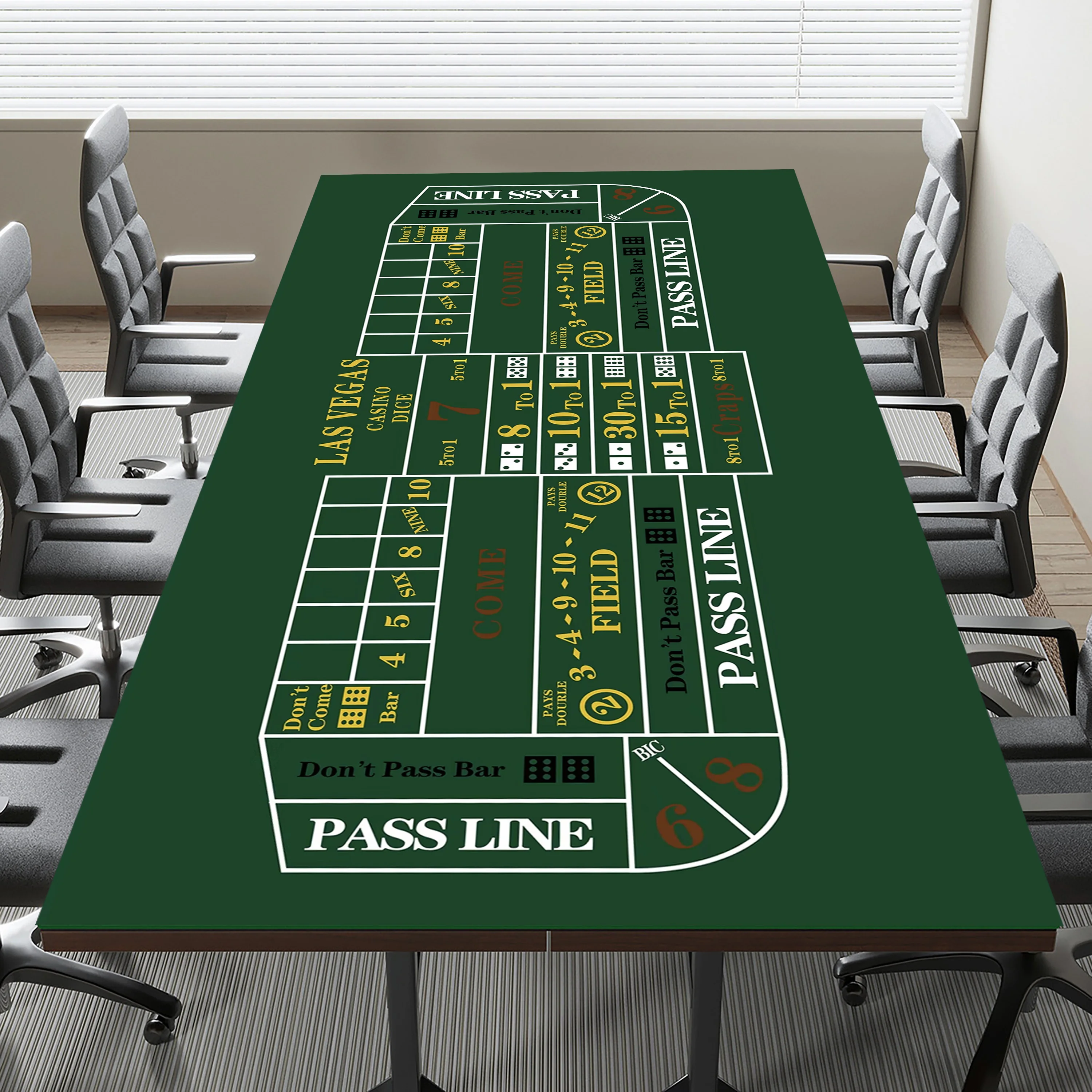 180x90cm Craps Game Tablecloth Non-woven Pattern Beautifully Foldable Game Tablecloth Party Game Accessories