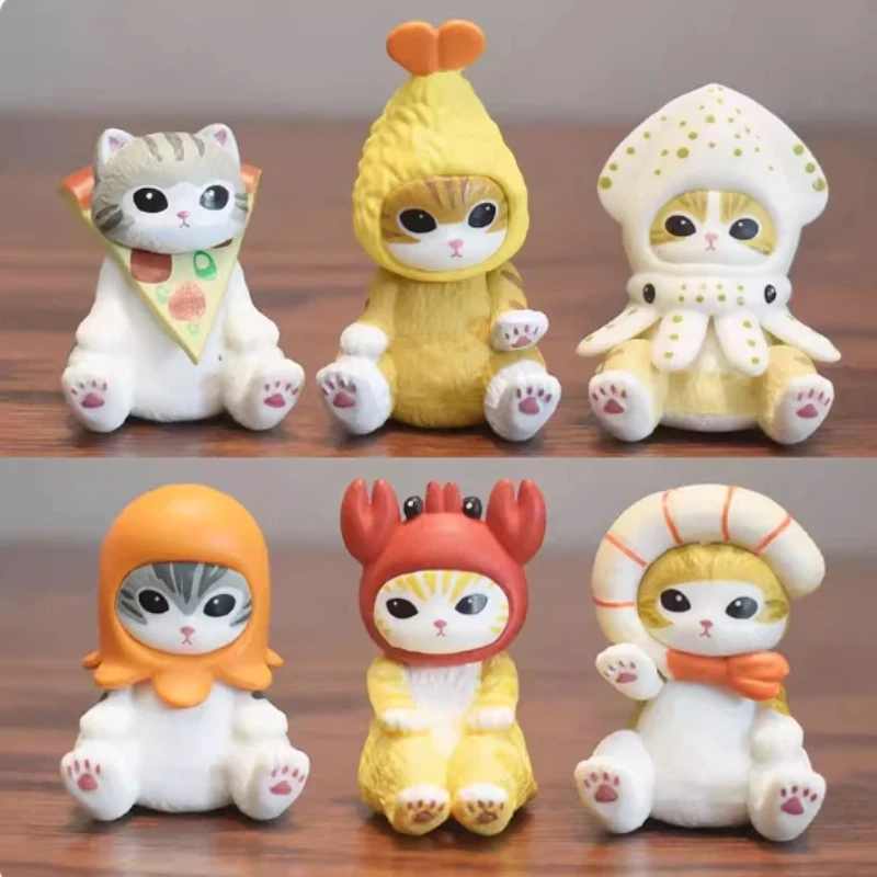 

Mofusand Marine Life Meow Fresh Fruit Meow Blind Box Kawaii Mini Cat Action Figures Tabletop Decoration Girls Surprise Gifts