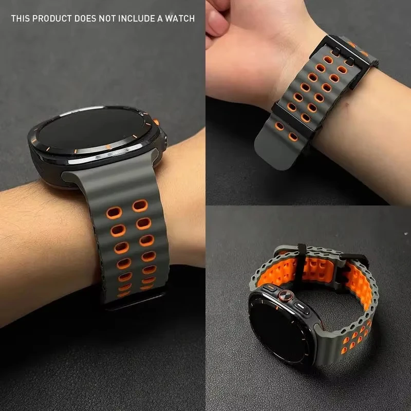 Bracelet océan pour Samsung Galaxy Watch 8 44mm 40mm classique 46mm Silicone sport respirant Correa Bracelet Galaxy Watch8 Bracelet