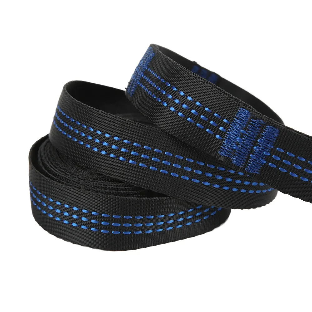 2 Pcs 2M Hammock Straps Strong Bearing Capacity Adjustable Loops Tree Straps Lightweight Wear-Proof Camping Straps