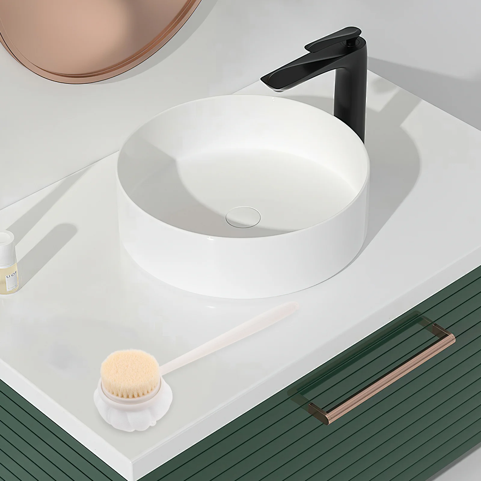 فرشاة حمام بمقبض طويل لتقشير الجسم وتنظيف عميق للظهر مع شعيرات ثابتة للاستحمام الأساسية #1