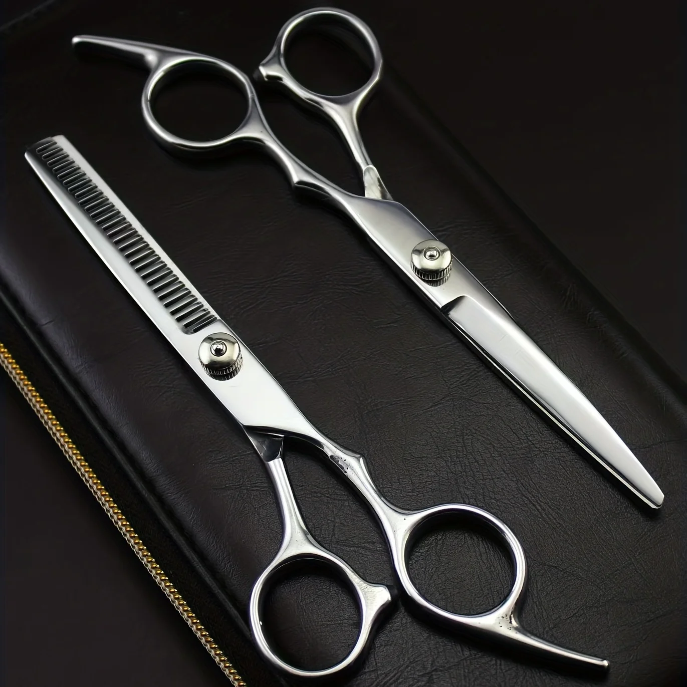All-Purpose Hair Cutting Scissors, Durable Stainless Steel, Plastic Safety Guard,Customizable Tightness, Comfort Fit for Fingers