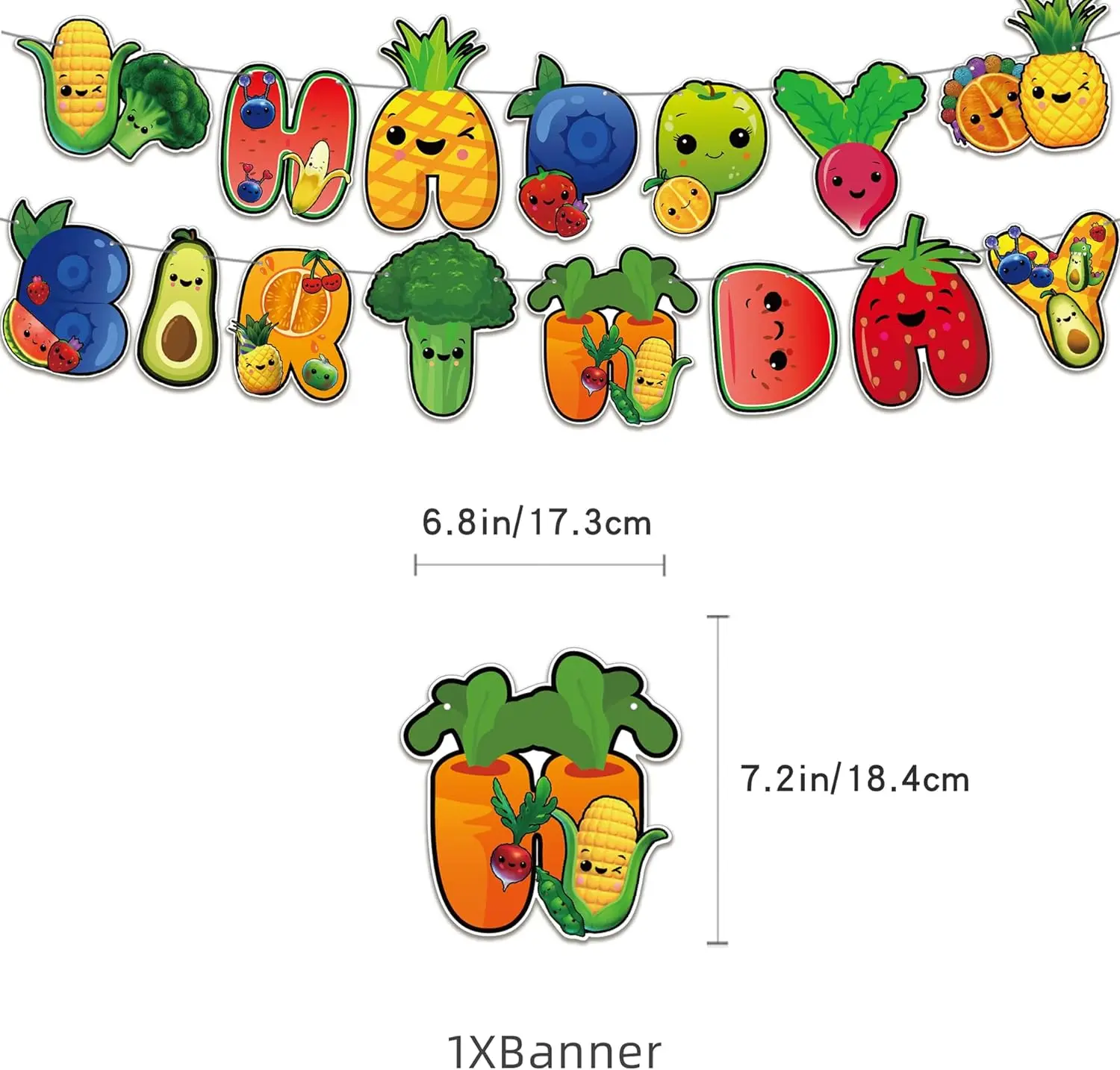 Hey Bear 감각 과일 테마 파티 용품, Hey Bear 생일 배너, 케이크 구리 풍선 감각 파티 배경, Birthda에 적합