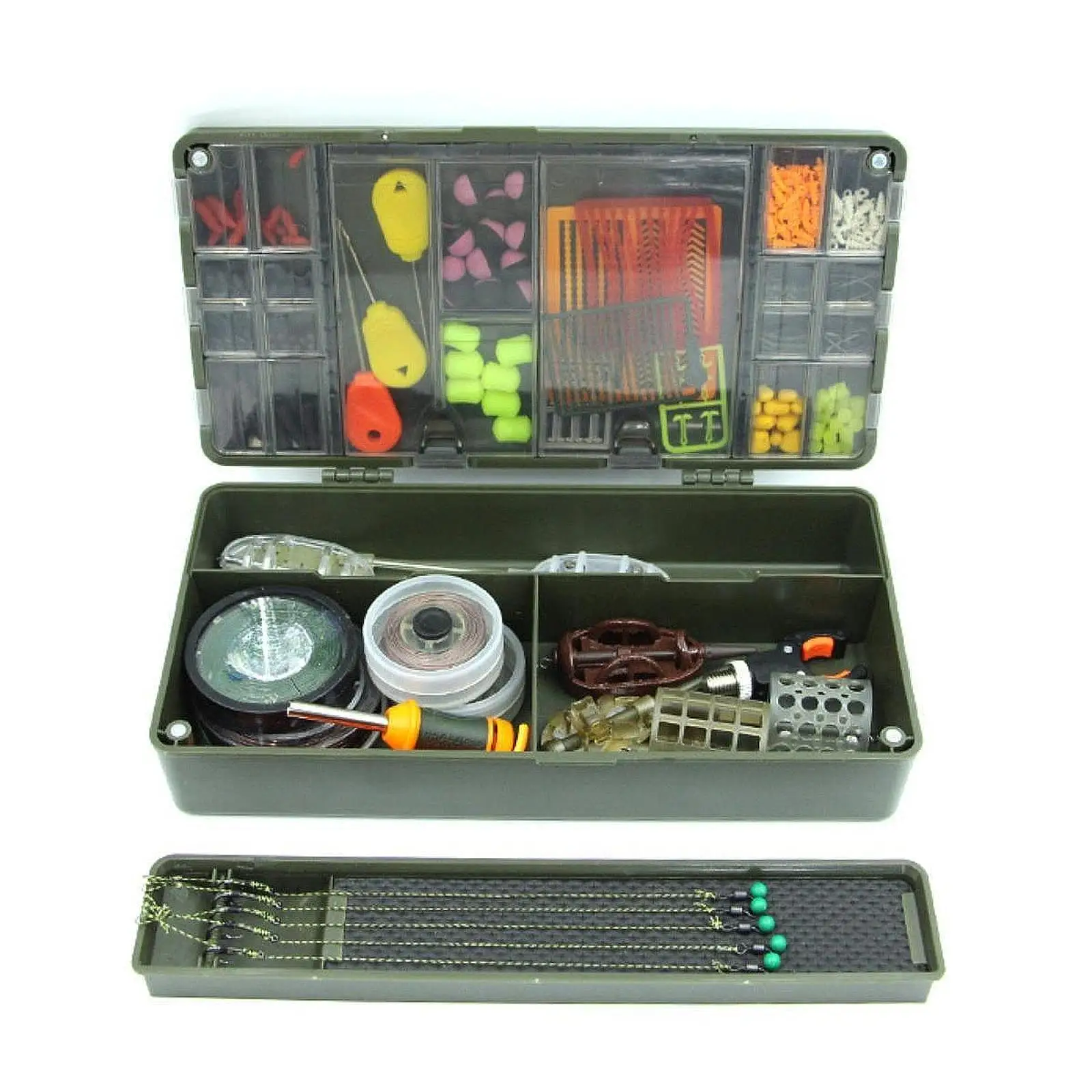

Carp Fishing Tackle Box Container Storage Case Double Layers Fishing Accessory Organizer for Screws Hooks Rings Screw Beads Jigs