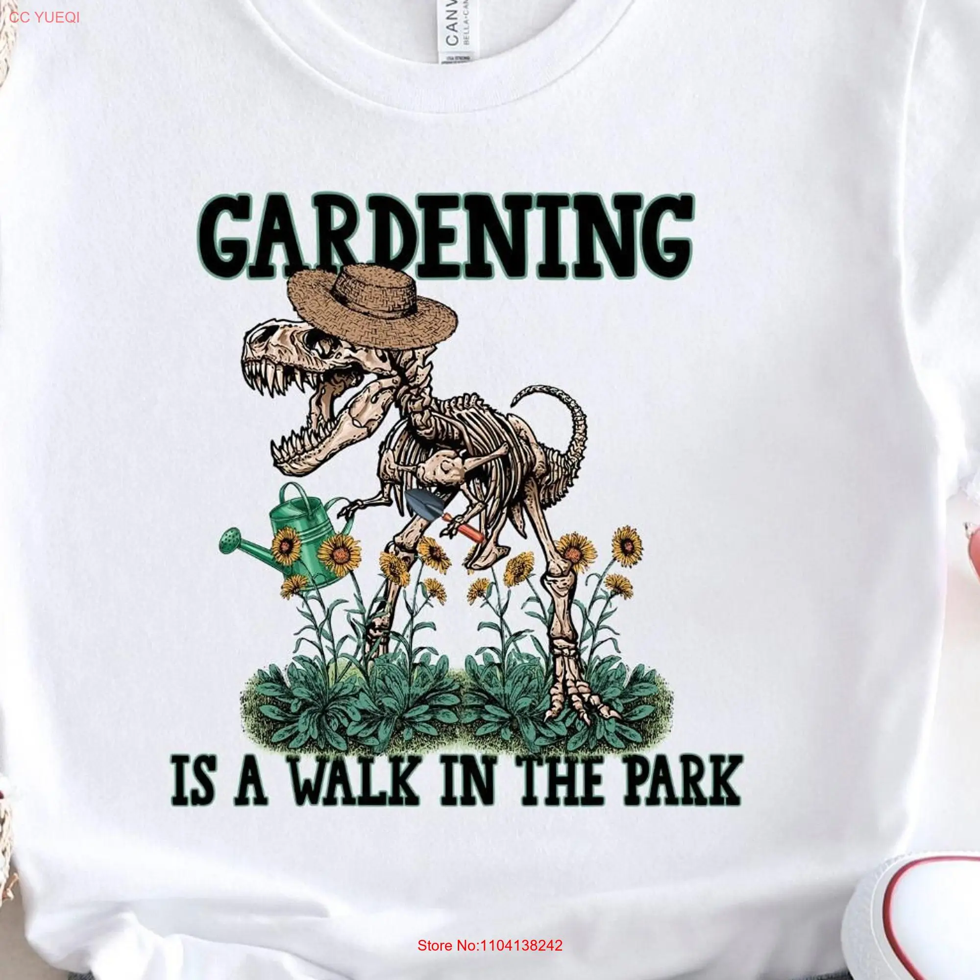 Gardening Is A Walk In The Park T Shirt Funny For Mom  long or short sleeves