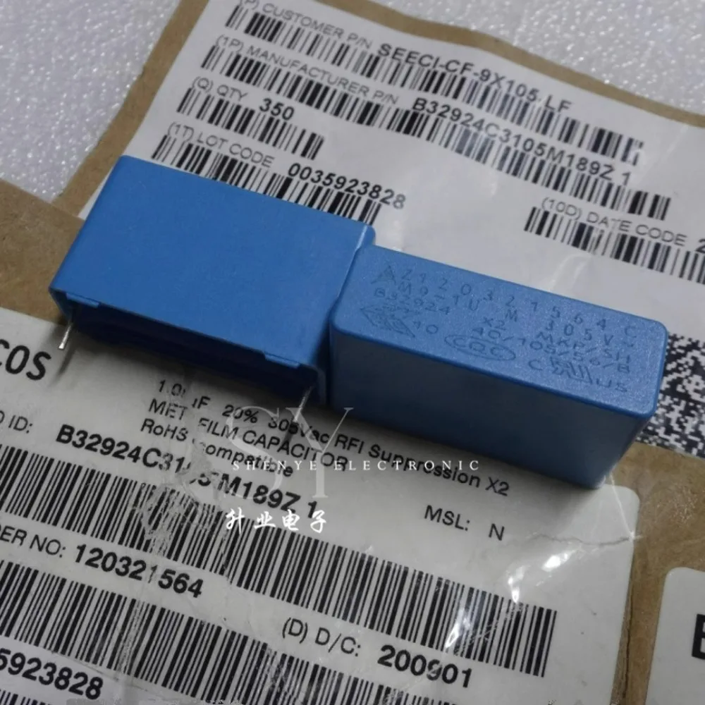 

5PCS EPCOS 1.0uf/305vAC 1uf 1u0 105 Brand new film capacitor 27.5mm B32924C3105M