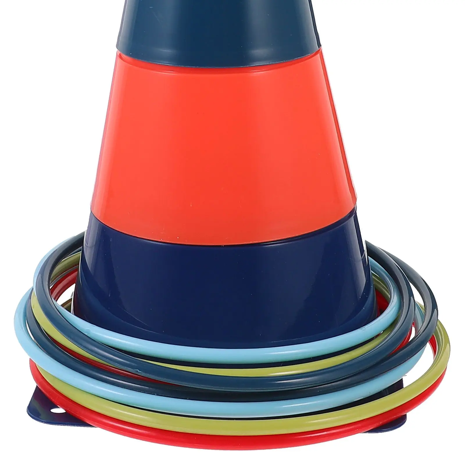 لعبة الرمي الدائري للأطفال التعليمية، ألعاب بلاستيكية مكدسة لامعة، تصميم قابل للفصل، سهل التخزين في الهواء الطلق #2