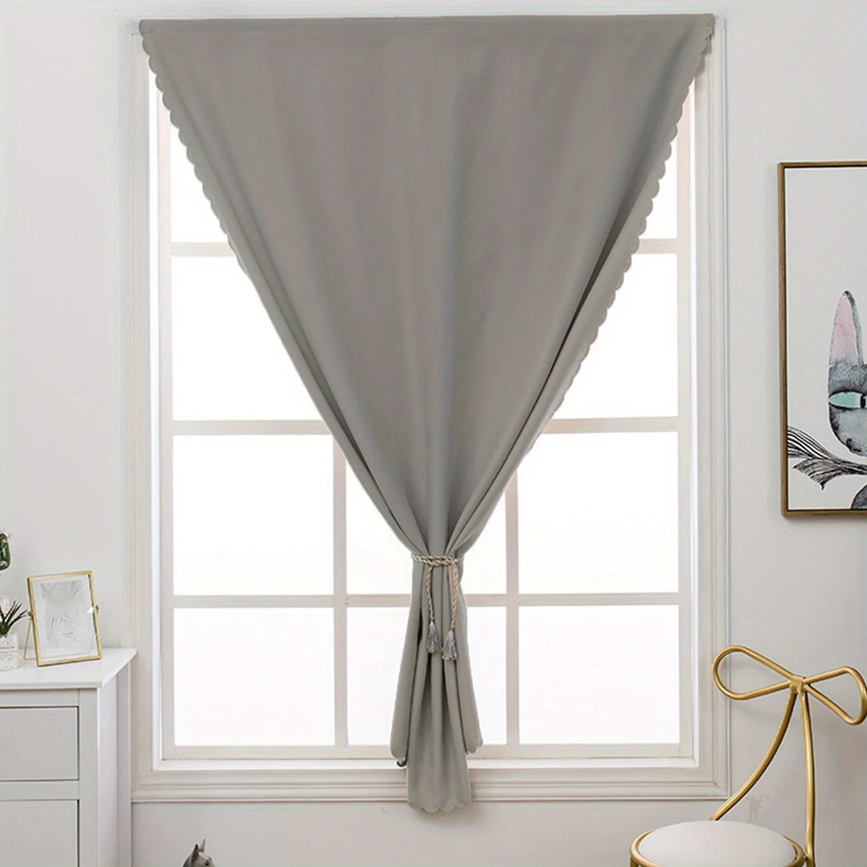 1 pieza de cortinas opacas 100% sin perforaciones simples, tela parasol  portátil para ventanas, cortinas de, image size:1250x1250