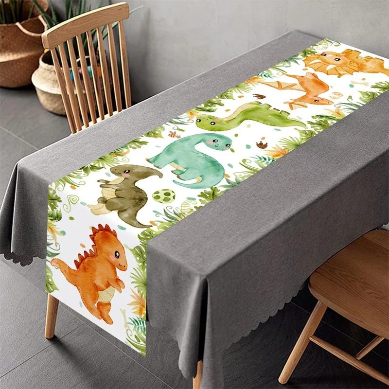 ديناصور الجدول عداء الديناصور الأخضر موضوع هدير دينو واحد حفلة عيد ميلاد زينة أطفال بنين الغابة سفاري لوازم استحمام الطفل