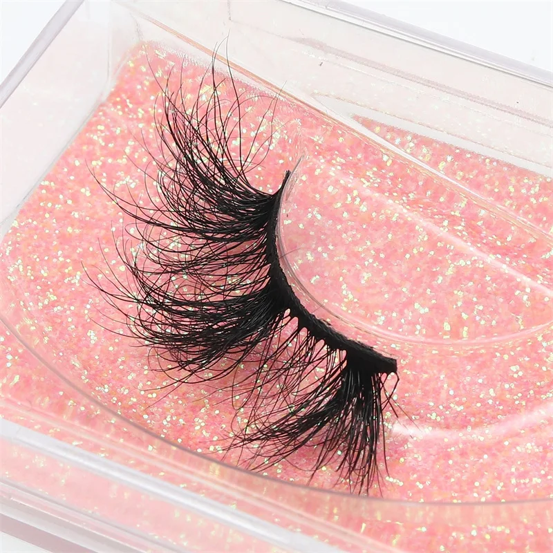 Halblange künstliche Katzenaugenwimpern aus Nerzfell, dreidimensionale lockige und voluminöse Wimpern für das halbe Auge