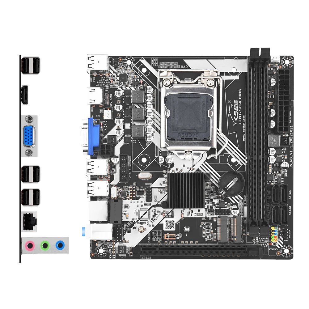 H61 LGA 1155 mini ITX Desktop Motherboard Set kit With 3.3GHZ Cpu i3 3240 and DDR3 8GB Memory Set Assemble SSD M.2 WIF VGA