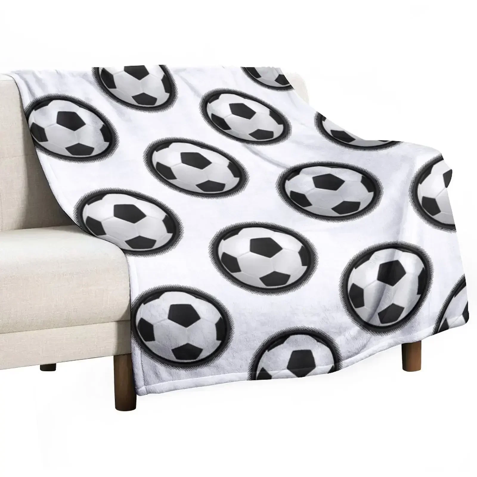 Soccer Throw Blanket Cozy Warm Blanket for Bed Room Decor
