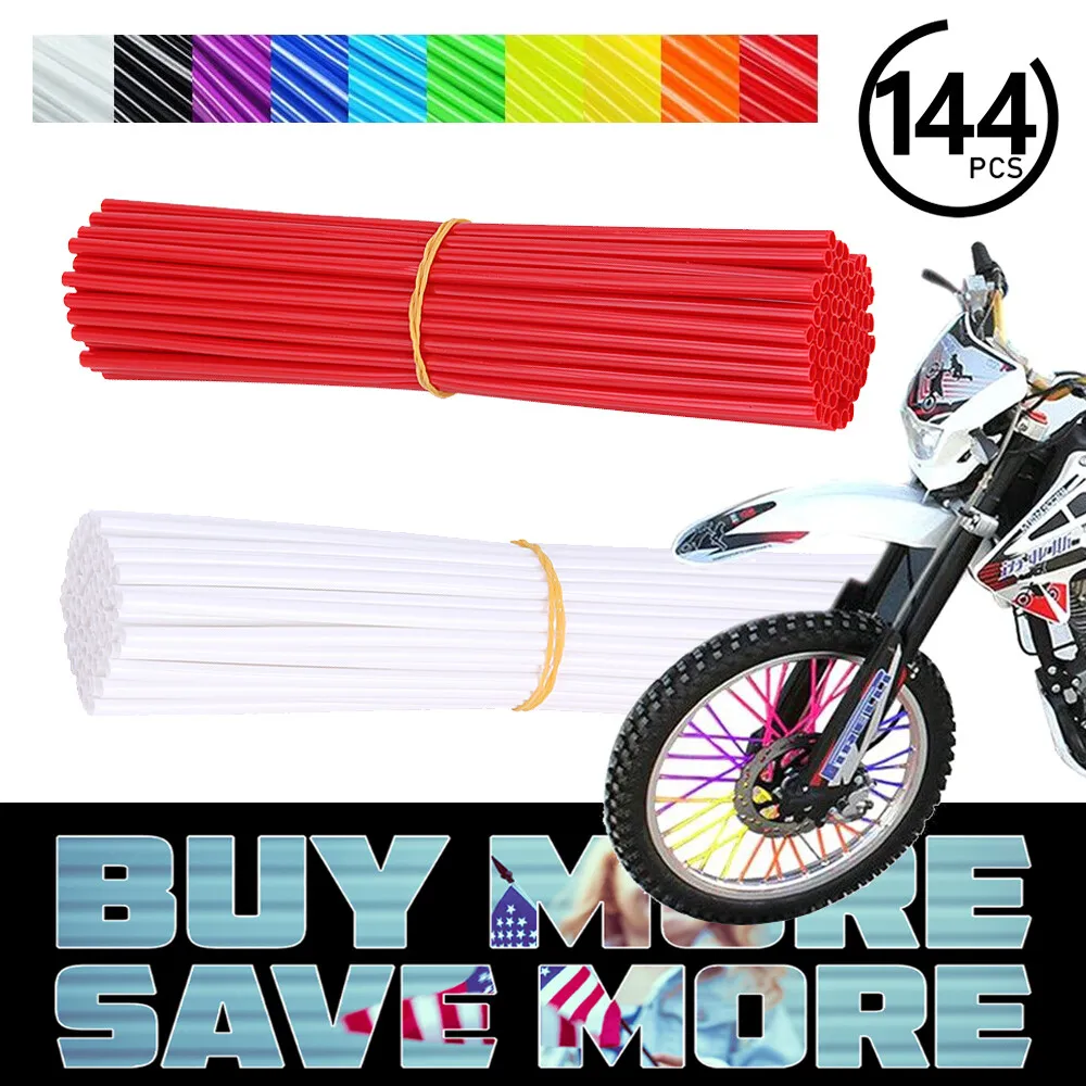 72PCS 24cm Universal Dirt Bike Speichen Abdeckungen Motorrad Felge Speichen Wrap Kit Skins Schutz Abdeckung Für motocross Fahrrad