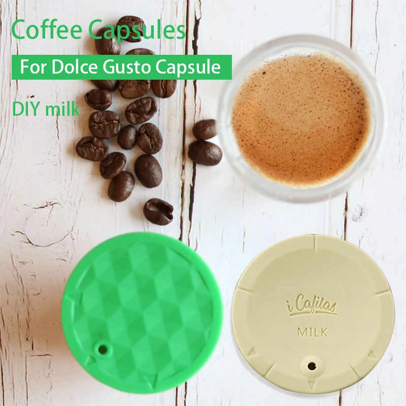

ICafilasStainless Metal Rusable For Dolce Gusto Capsule fit Nescafe with Filter ues 200 time Coffee Ground Tamper Coffee Spoon