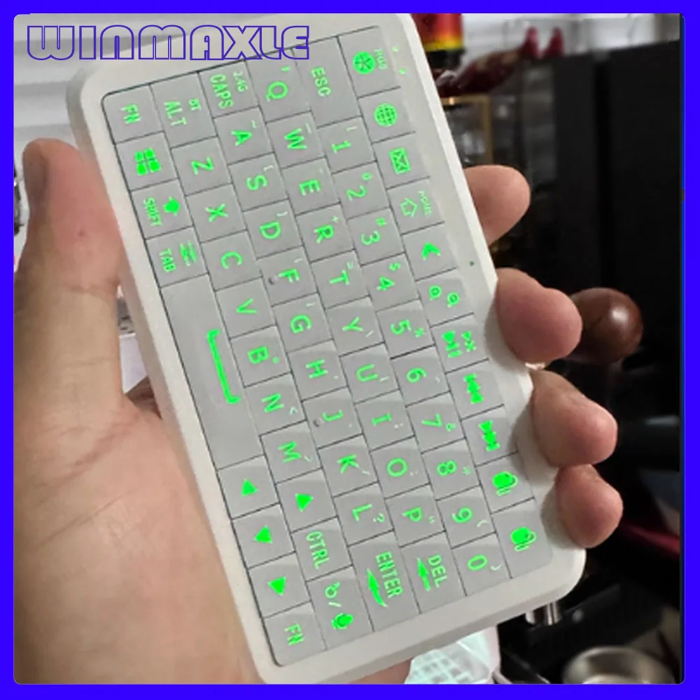 Winmaxle ModelB1 Mini Keyboard 2.4G Bluetooth Smart Keyboard RGB Multi-system Compatible Portable Handheld Keyboard Gift