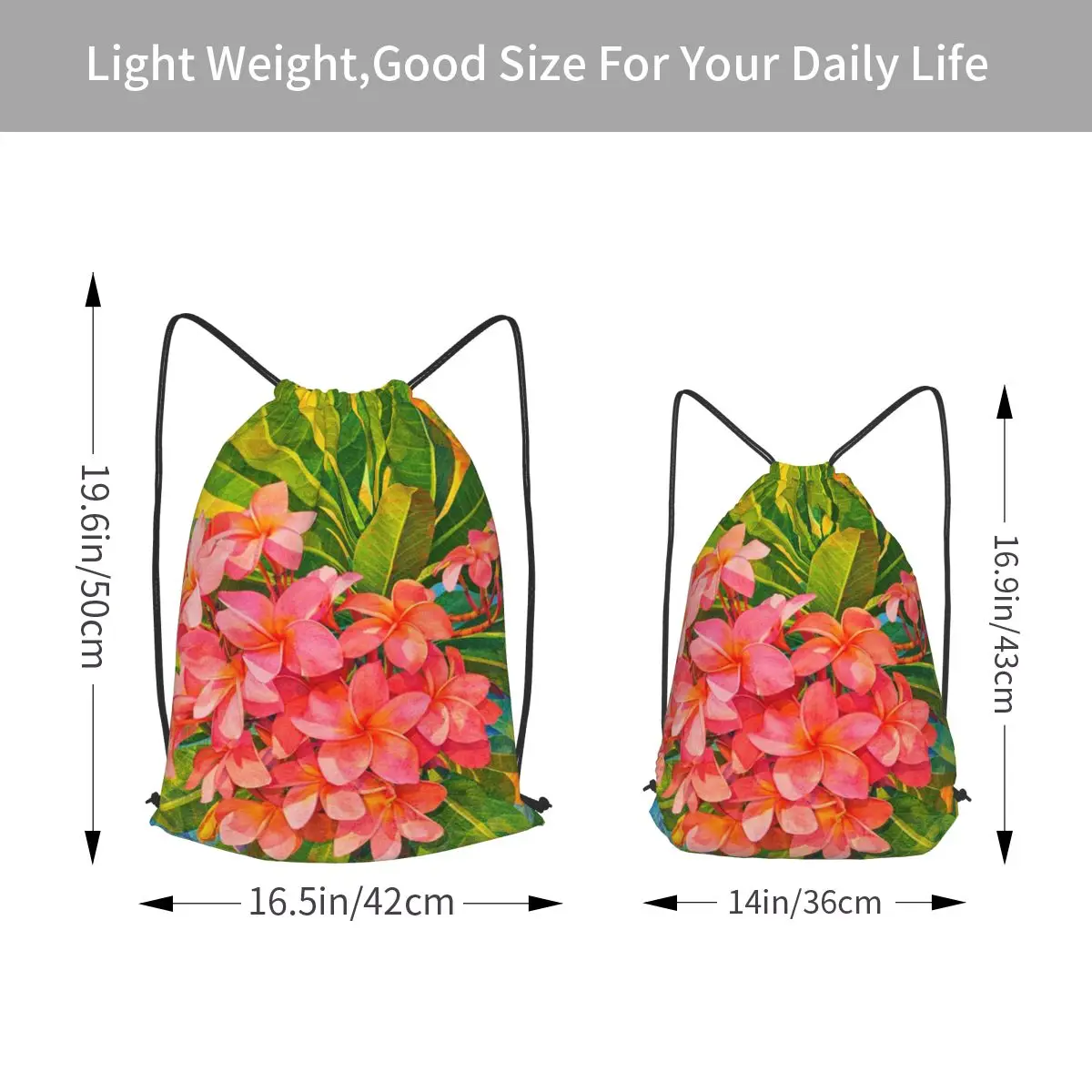 Plumeria, Childrens Book Backpacks Casual Drawstring Bags Sports Bag Book Bags for Travel Students