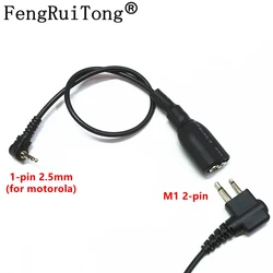 Adapter for connecting Motorola 2-pin headphones to Motorola 1-pin radio ,M2 to M1 Adapter for T5428  TLKR-T5  SX800 FR60