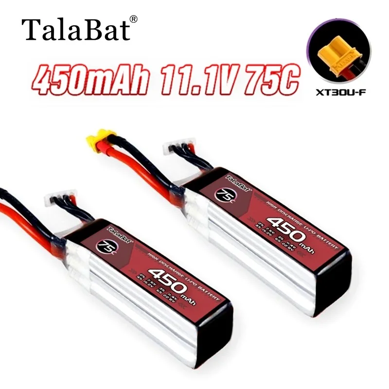 3S 11.1V 450Mah 75C…