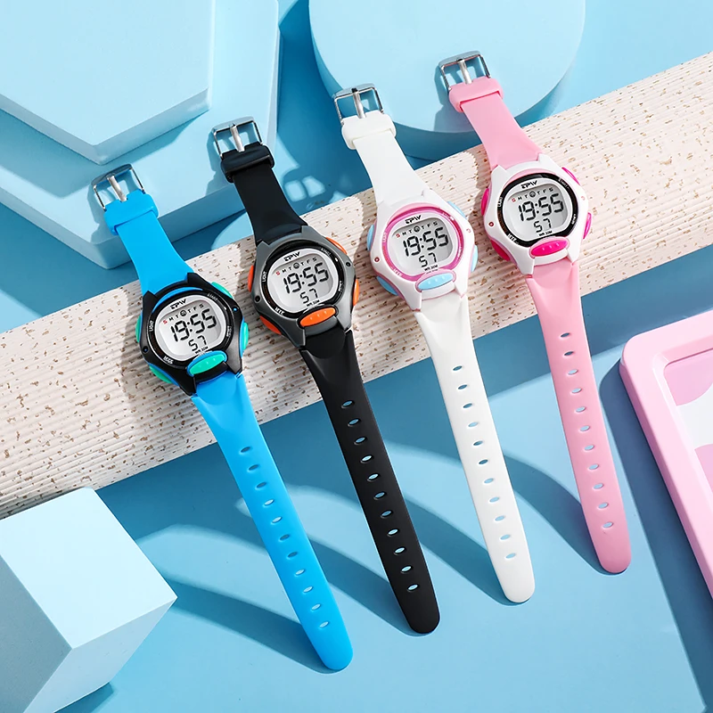 Cute LED Electronic Kids Watch Chronograph Waterproof Children Digital Watch TPW Multifunctional Watches for Children Boys Girls