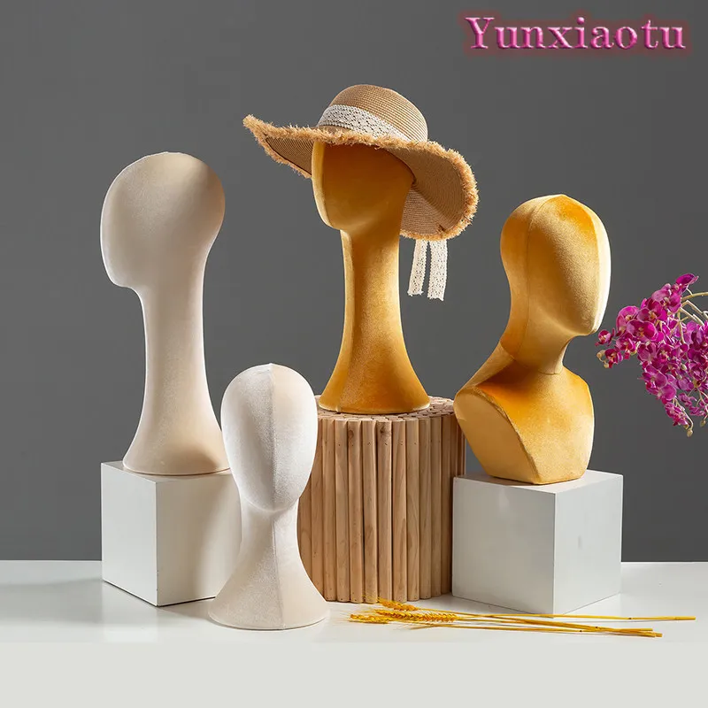 Wig Head Mold Props, Hat Holder, Fake Head Jewelry Display Stand, Necklace Holder, Platform Model Head Can Be Inserted.