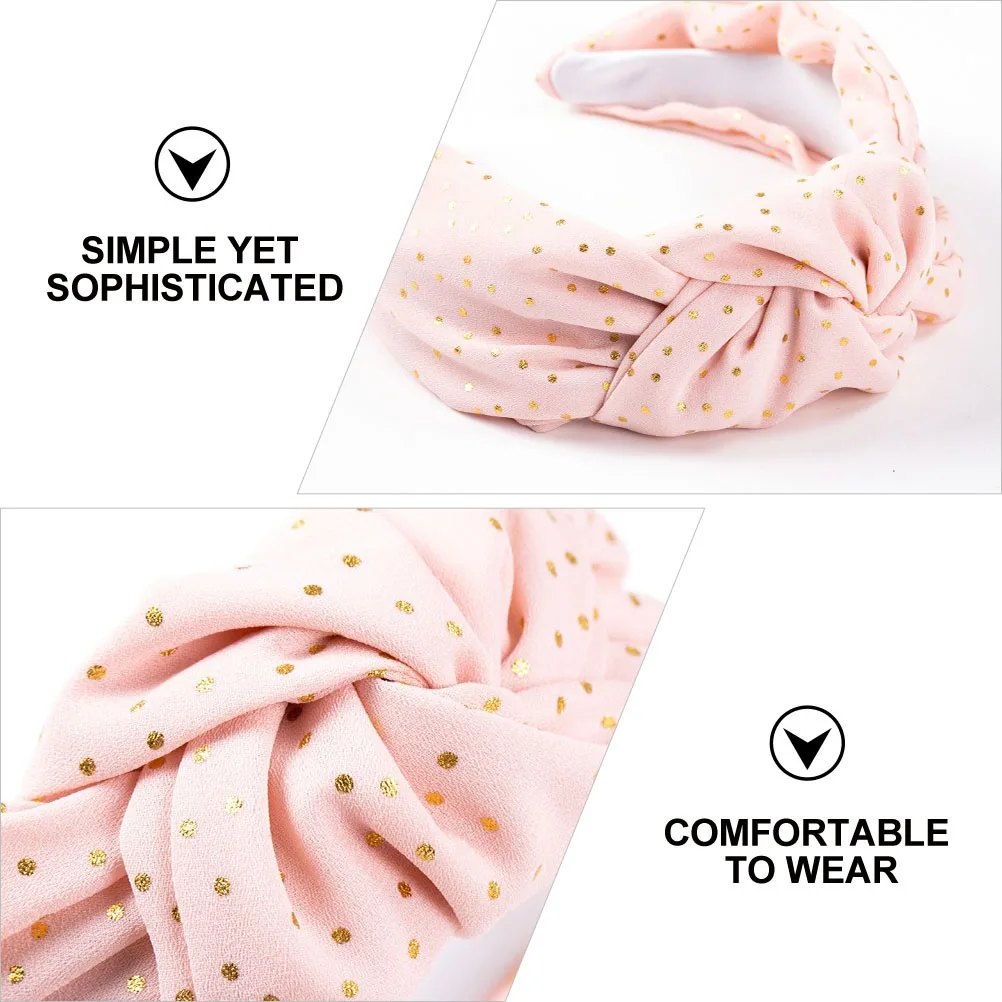 

Wide Brim Headbands Knotted Hair Hoops Knot Turban Headband Dot Hairband For Women Vintage Knotting Hair Accessories Criss