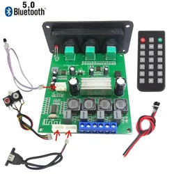 SOTAMIA TPA3116 Bluetooth 5.0 Power Amplifier Board 2x50W Class D Sound Amplifiers Stereo Home Amplify with Treble Bass Adjust