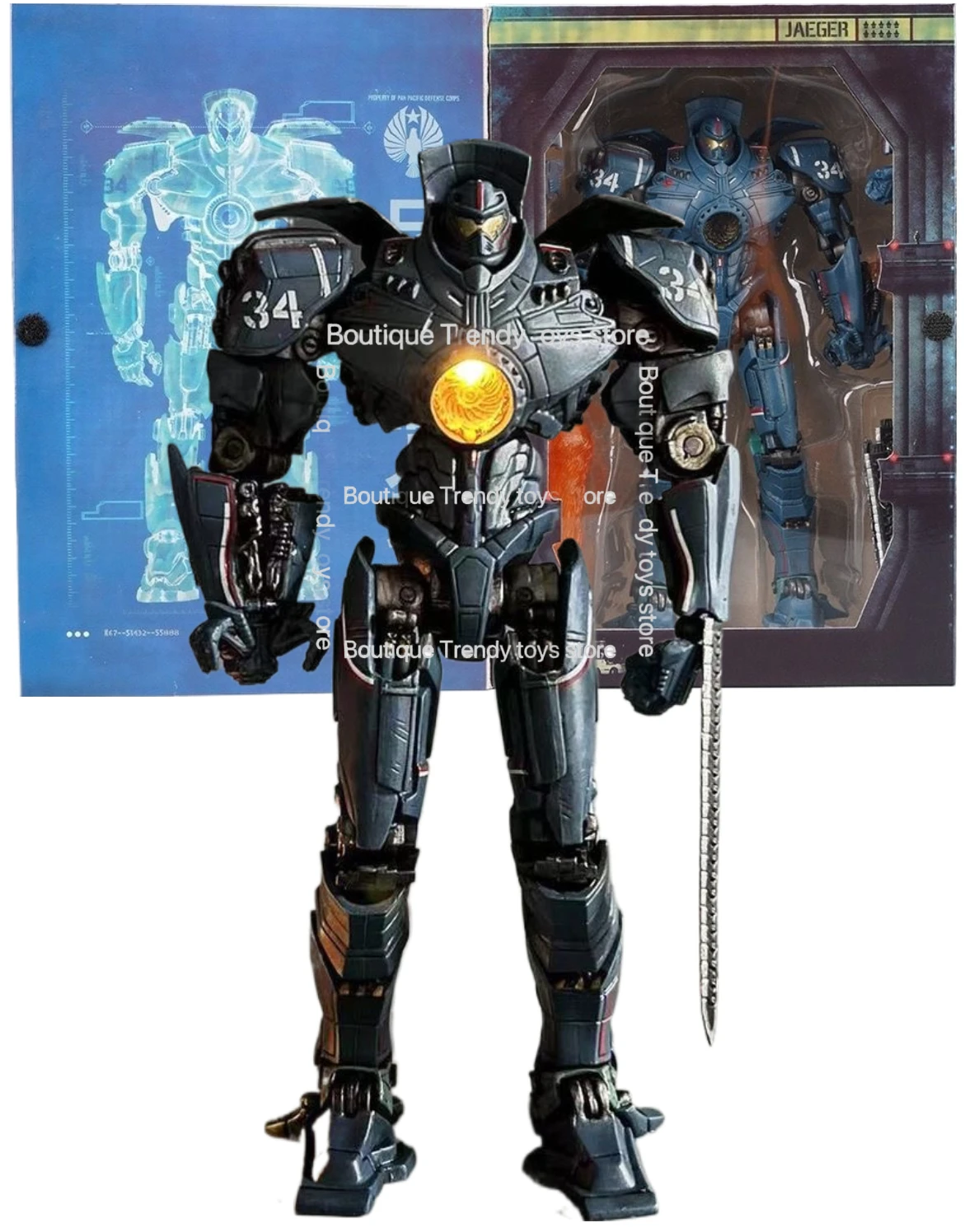 

【In Stock】20CM Light-Up Giant Mecha Robot Action Figure Movable Collectible Model Toy Mech Collection Gift for Kids Enthusiasts