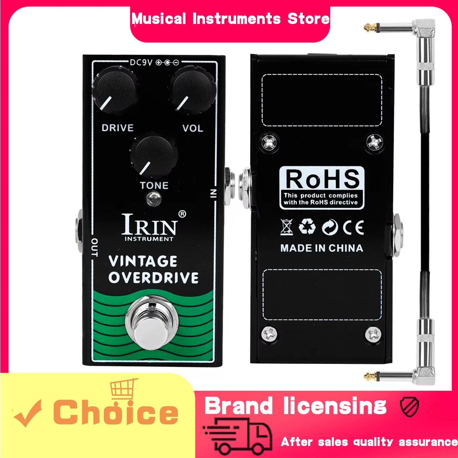 

IRIN Electric Guitar Effect Pedal Vintage Overdrive Classic Tubescreamer Effects True Bypass Pedal Guitar Accessories&Parts