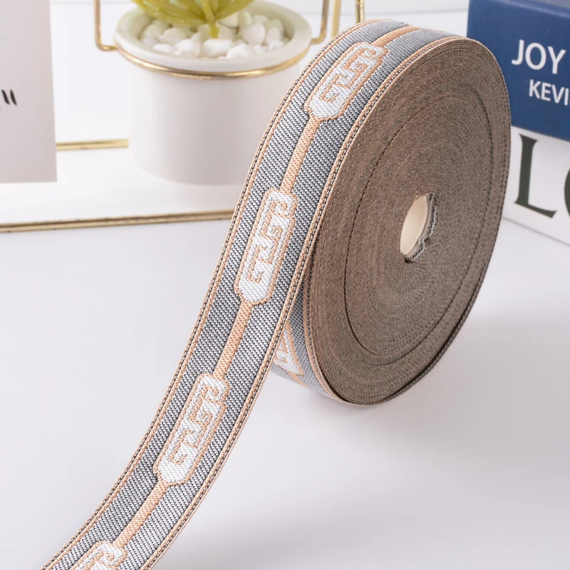 

25M/Lot 3cm Wide Jacqurd Lace Ribbon Belts Curtain Trim Webbing DIY Sewing For Sofa Cushion Decor Curtain Accessories