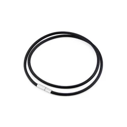 Leather Choker Black PU Rope Chain Necklace for Men Boys Stainless Steel Clasp Woman Jewelry Dropshipping 40cm 55m 60cm