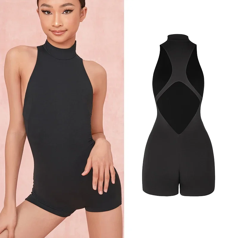 

Одежда для латинских танцев 2025 года, топы без рукавов с высоким воротом, детское платье для чача, румбы, танго, детские костюмы для латинских танцев ZYM