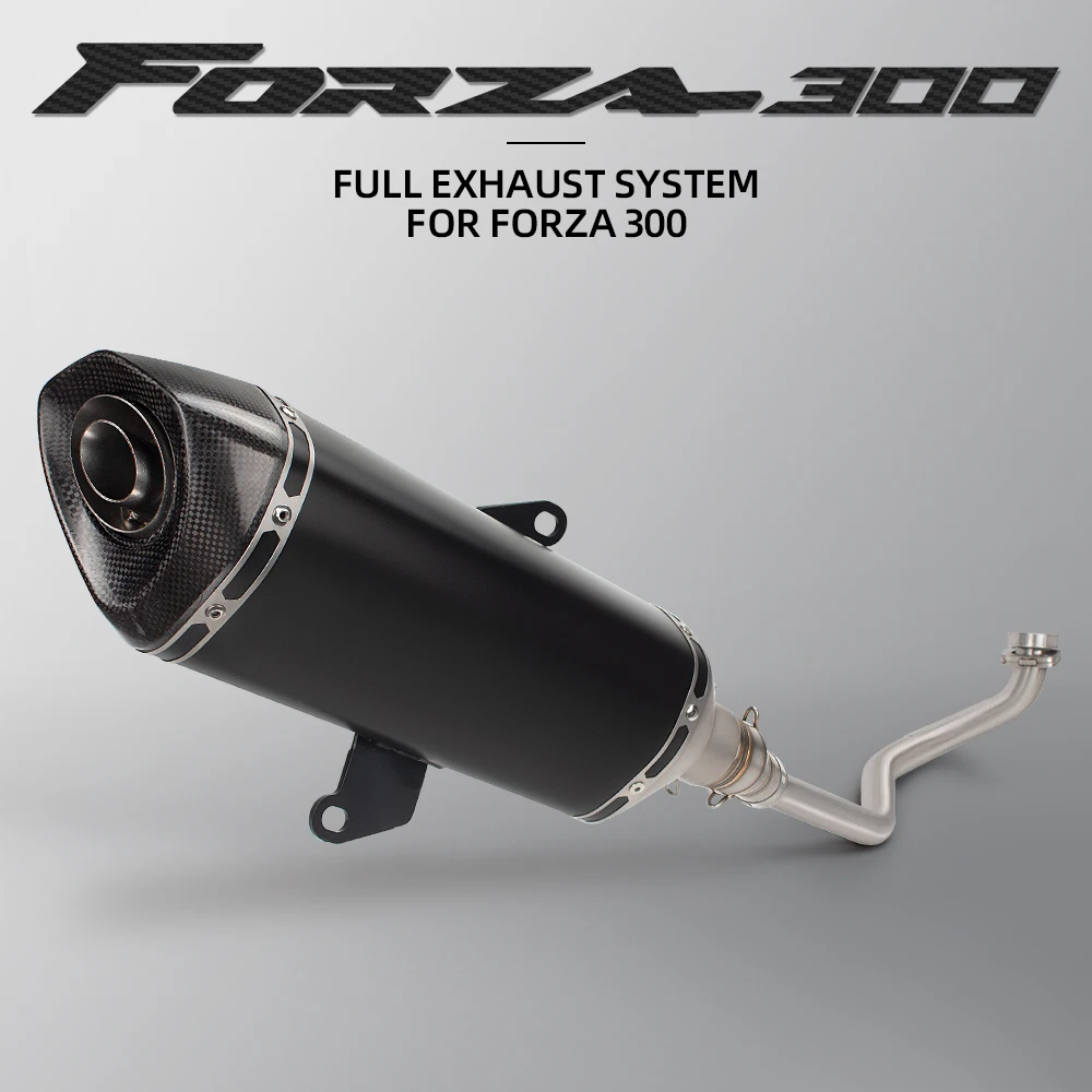 

For Honda FORZA300 FORZA 300/350 2018-2020 Motorcycle Exhaust Full System Escape Front Link Pipe with Carbon Fiber 51mm Muffler
