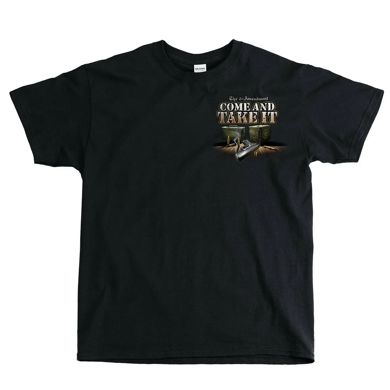 Pit Bull Gun Come and Take It AR-15 2nd Amendment T-Shirt 100% Cotton O-Neck Summer Short Sleeve Casual Mens T-shirt Size S-3XL