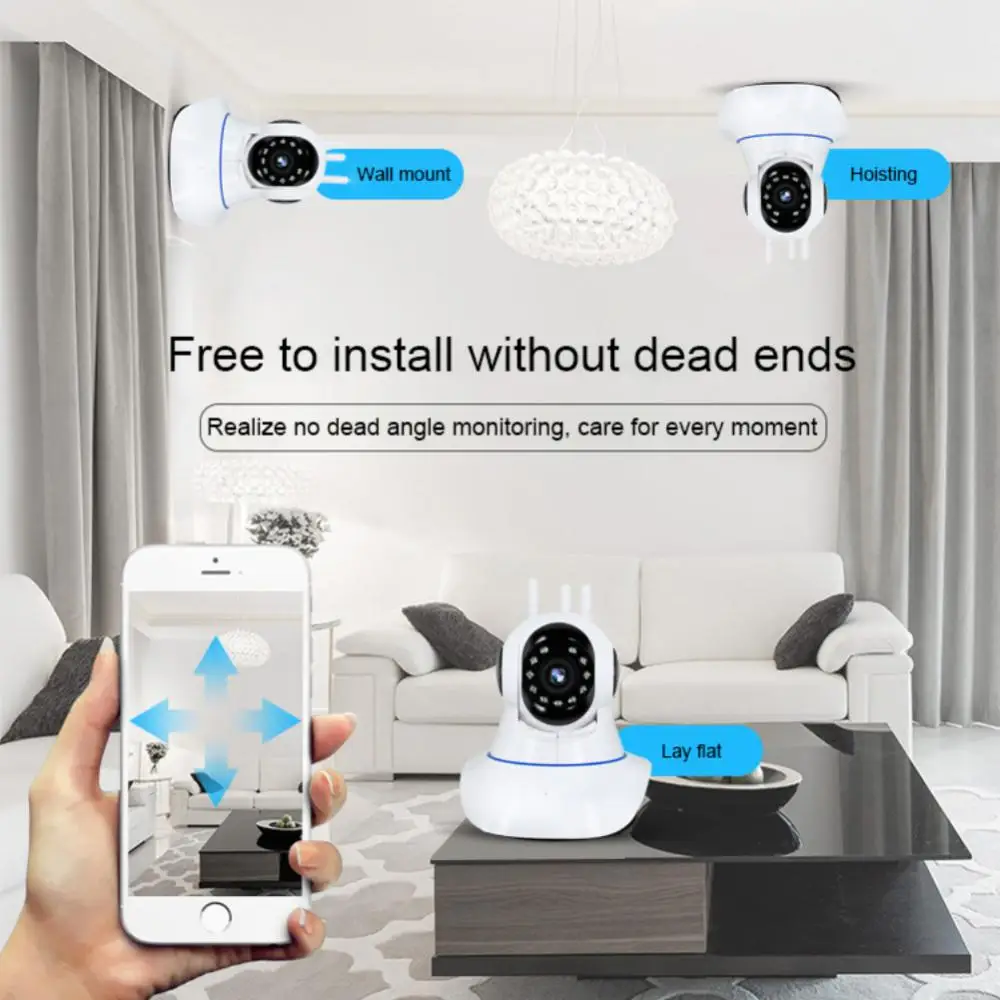 Saikiot V380Pro Camera Baby Monitor Wireless Indoor PTZ Camera WIFI Smart Camera Auto Tracking CCTV Security Baby Monitor Camera