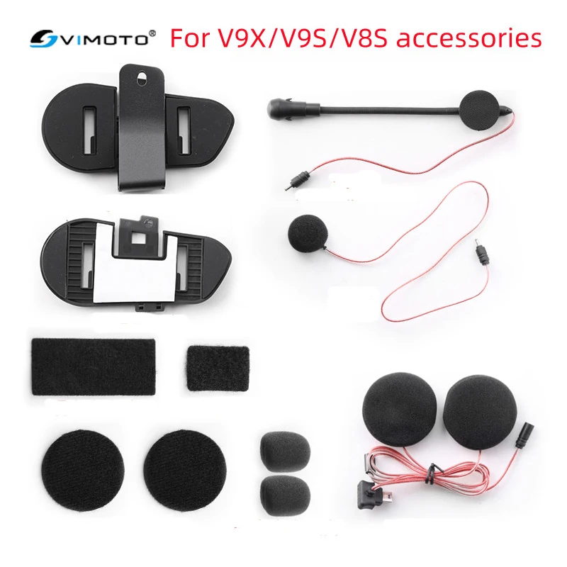 Original Audio & Mic Kit for Vimoto V8S V9S V9X Helmet Intercom Headset Base Microphone Accessories