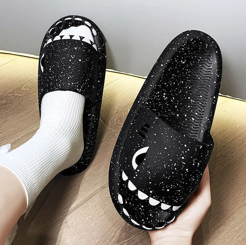 Shark Slides Platform Summer New 2024 sandali pantofole da donna pantofole da donna Flat Beach Cute Teddy Bear Cloud Home Casual Face