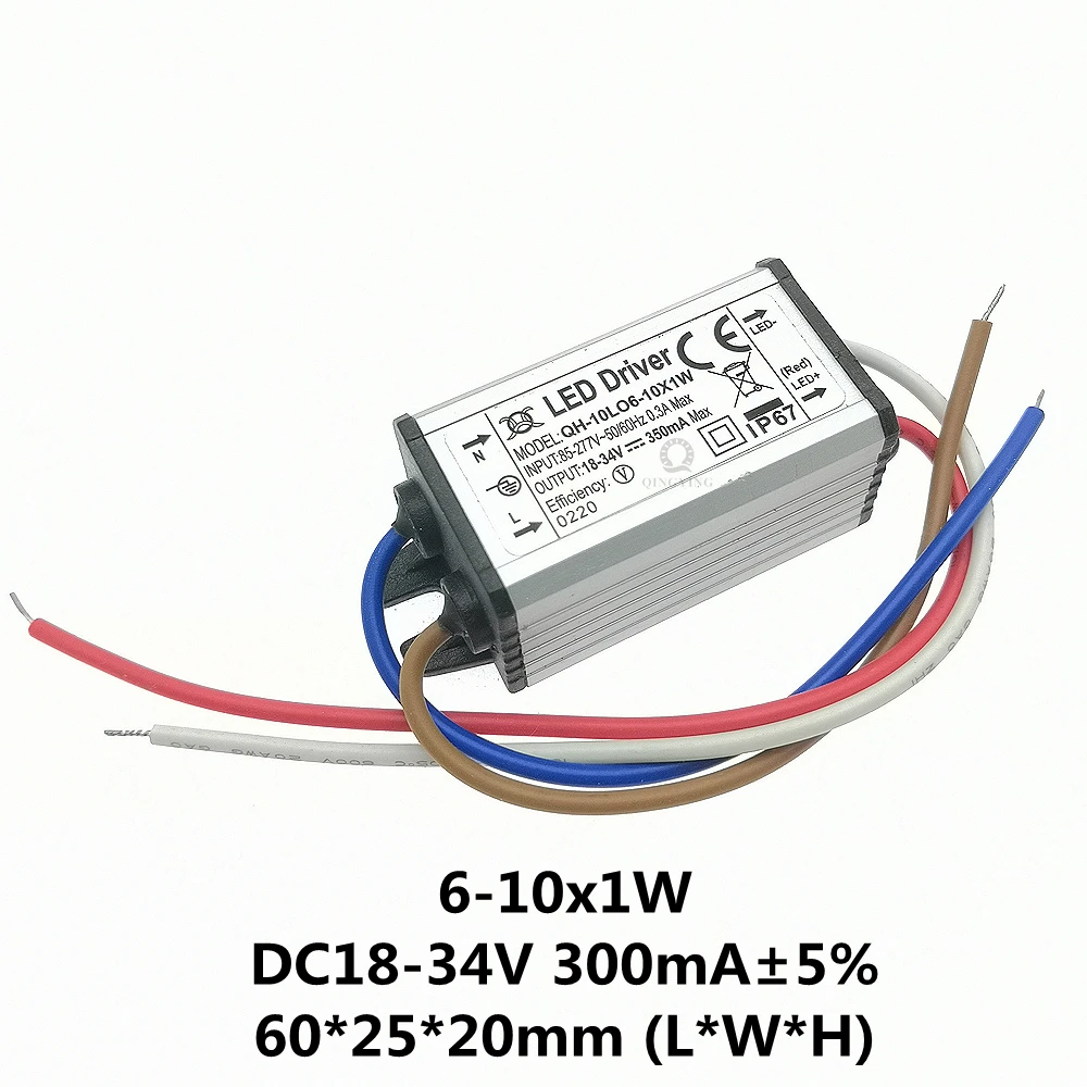 300mA wodoodporny sterownik led 1W 5W 10W 20W 30W 36W IP67 transformatory oświetleniowe 1 5 10 20 30 w wat światła zewnętrzne zasilanie