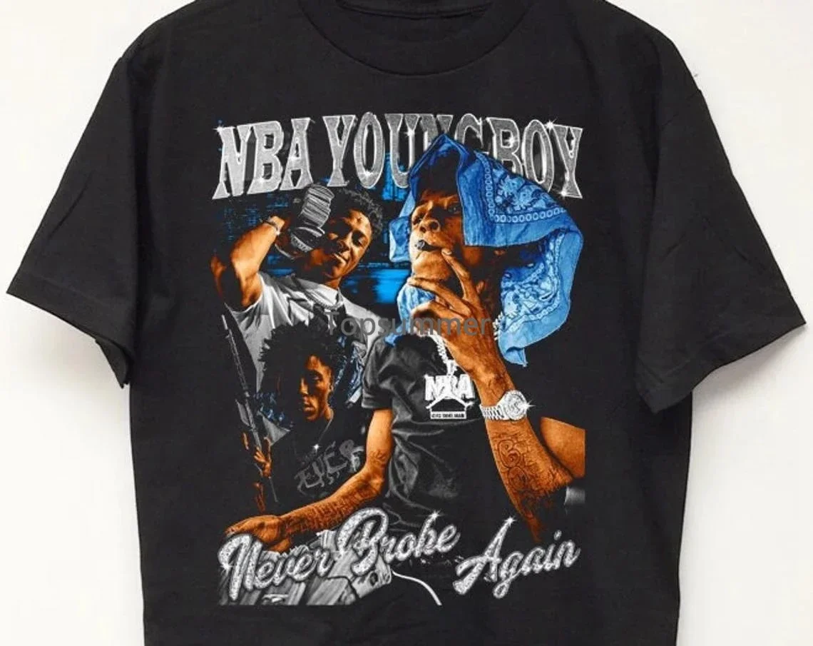 Youngboy Never Broke Again T-Shirt Vintage Rap Tee Off Travis Kanye West Concert Tour