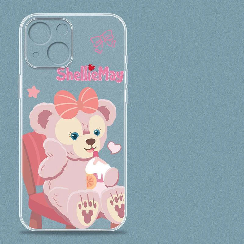 disney duffy family phone case silicone clear cover For iPhone 14 13 12 mini 11 pro xs max X XR 6 7 8 5 SE 2 3