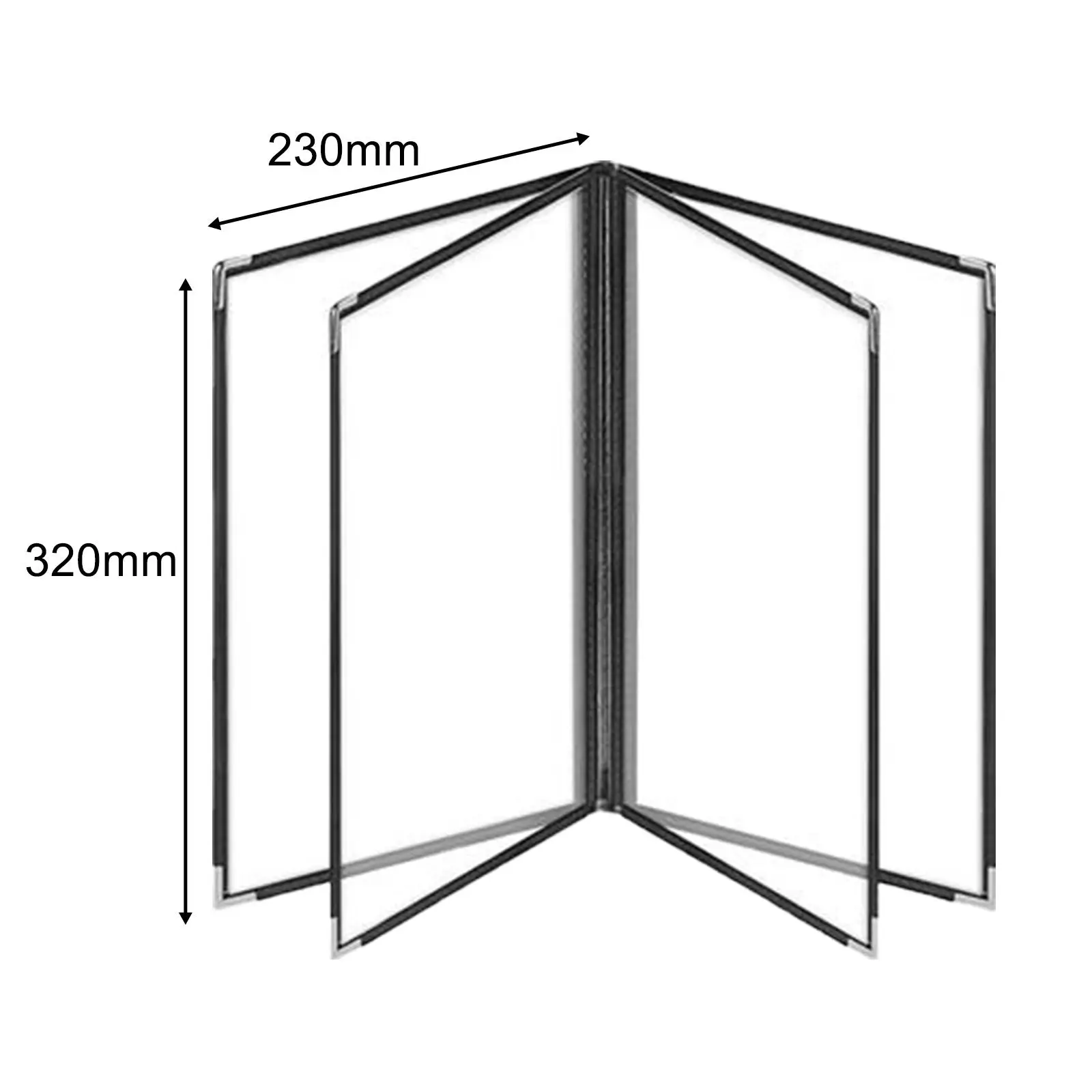 Imagem -06 - Titular Menu com Painel Duplo Cantos Metálicos Capas Menu Porta-livros Restaurante Menu Capas para Bar Cafe Hotel