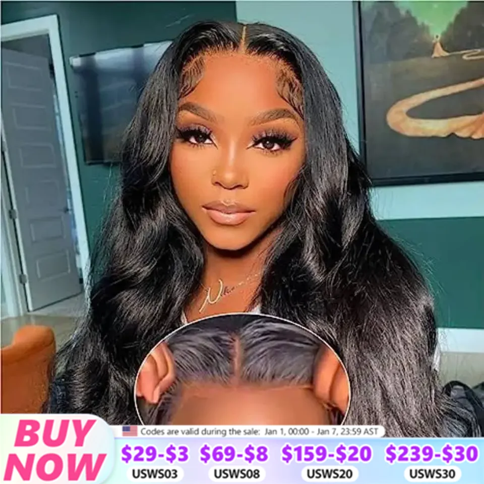 13x4 Body Wave Lace Frontal Human Hair Wigs For Women Wear And Go Transparent Lace Wigs Pre Plucked With Baby Hair Remy Hair