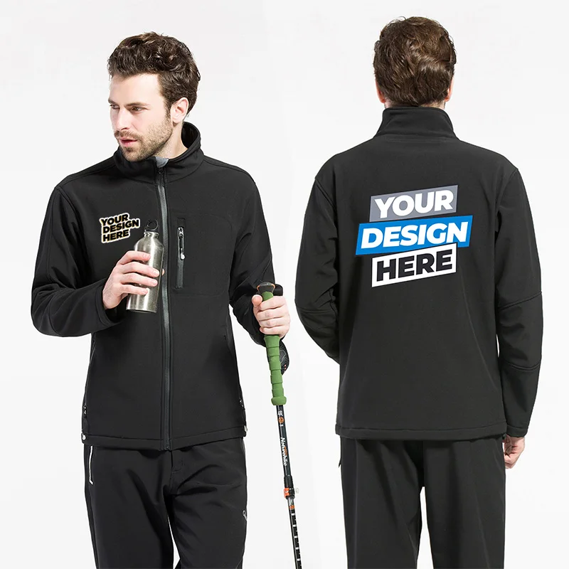 

Custom Printed Picture LOGO Spring autumn outdoor jackets men's single-layer thin casual jackets waterproof soft shell jackets