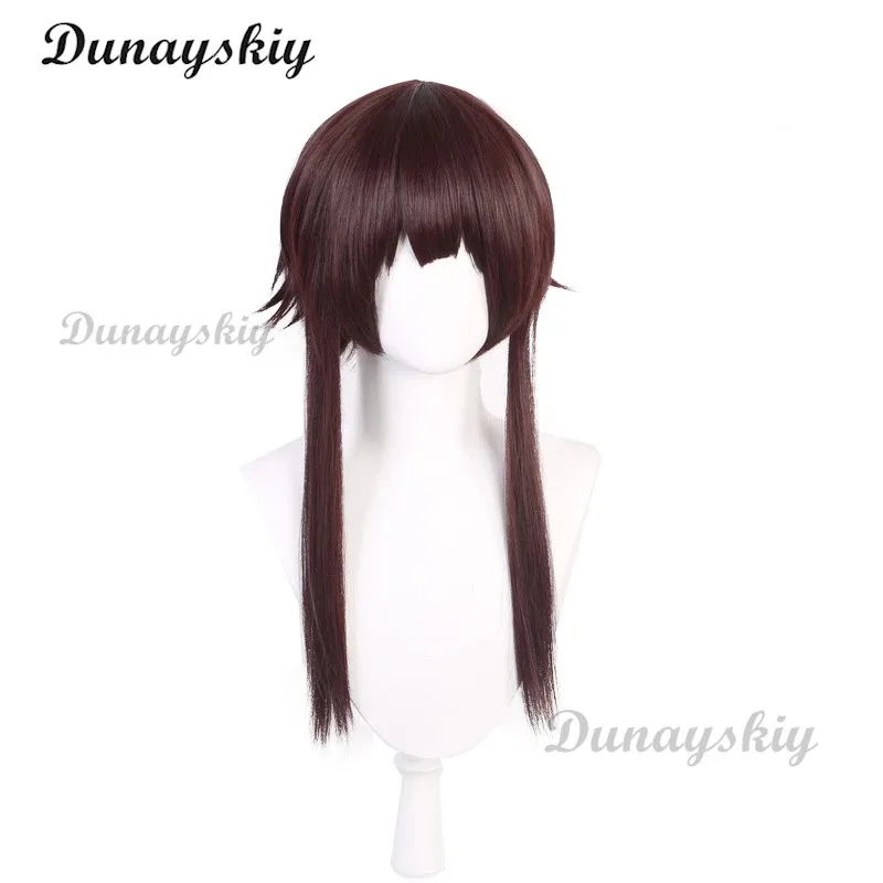 Parrucca cosplay Megumin anime corta rosso scuro marrone capelli sintetici resistenti al calore parrucche per feste di Halloween berretto per parrucca personalizzato