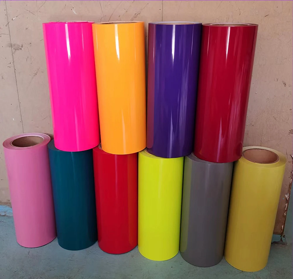 CHEONET HTV ---12"x40"/30.5cmx100cm ECO PU Heat Transfer Vinyl With Sticky Back T-shirt Iron On HTV Film Pattern Press DIY Craft